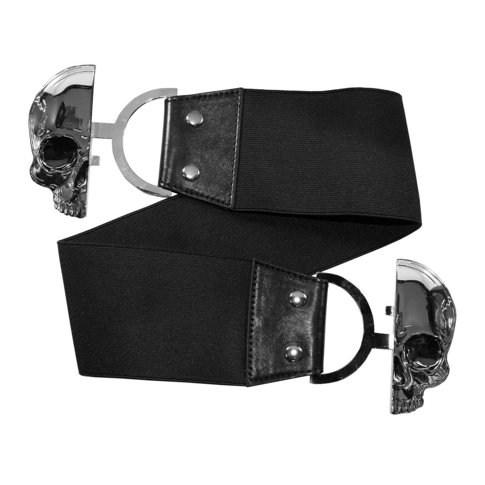 Elastic Waist Belt Skull Black - Kreepsville