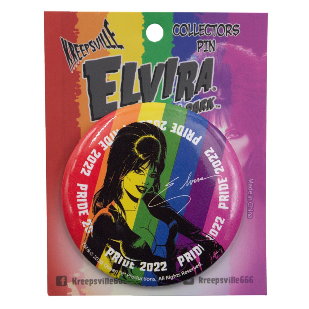 Elvira Pride Comic Large Round Button Badge - Kreepsville