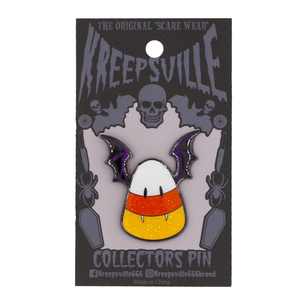 Candy Corn Drac Enamel Pin - Kreepsville