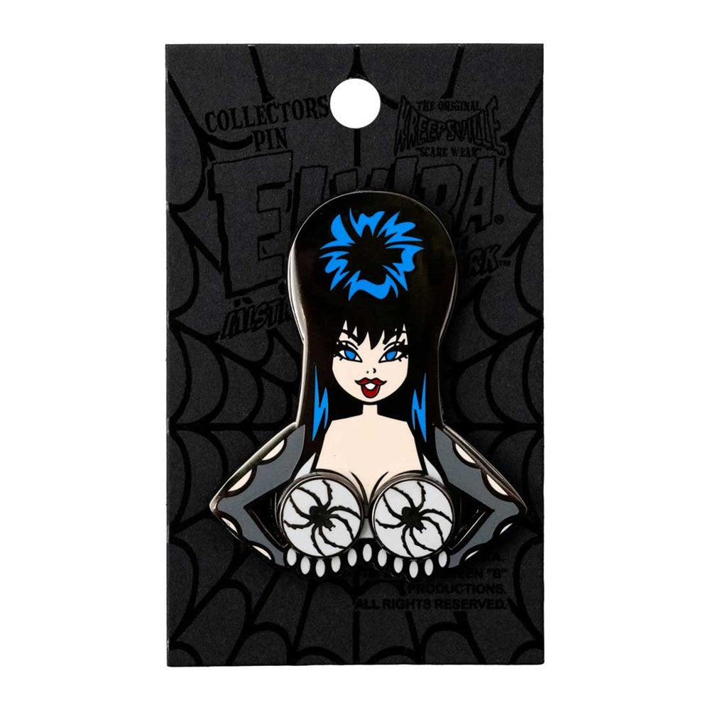 Elvira Spinning Spiders Enamel Pin - Kreepsville