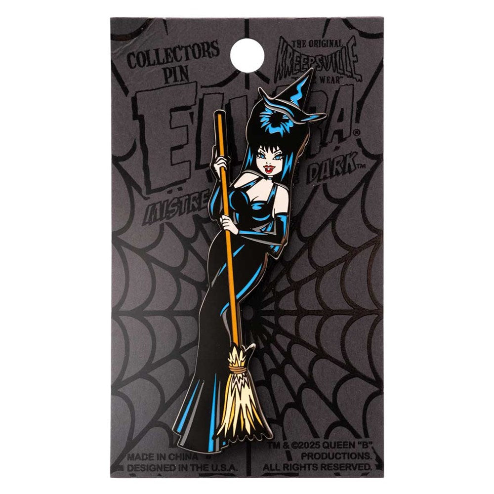 Elvira Standing Witch Black Enamel Pin - Kreepsville