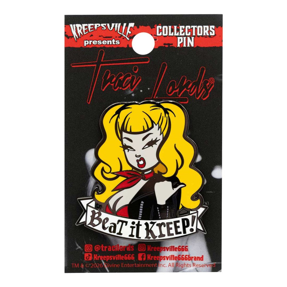 Traci Lords Beat It Kreep Viva Enamel Pin - Kreepsville