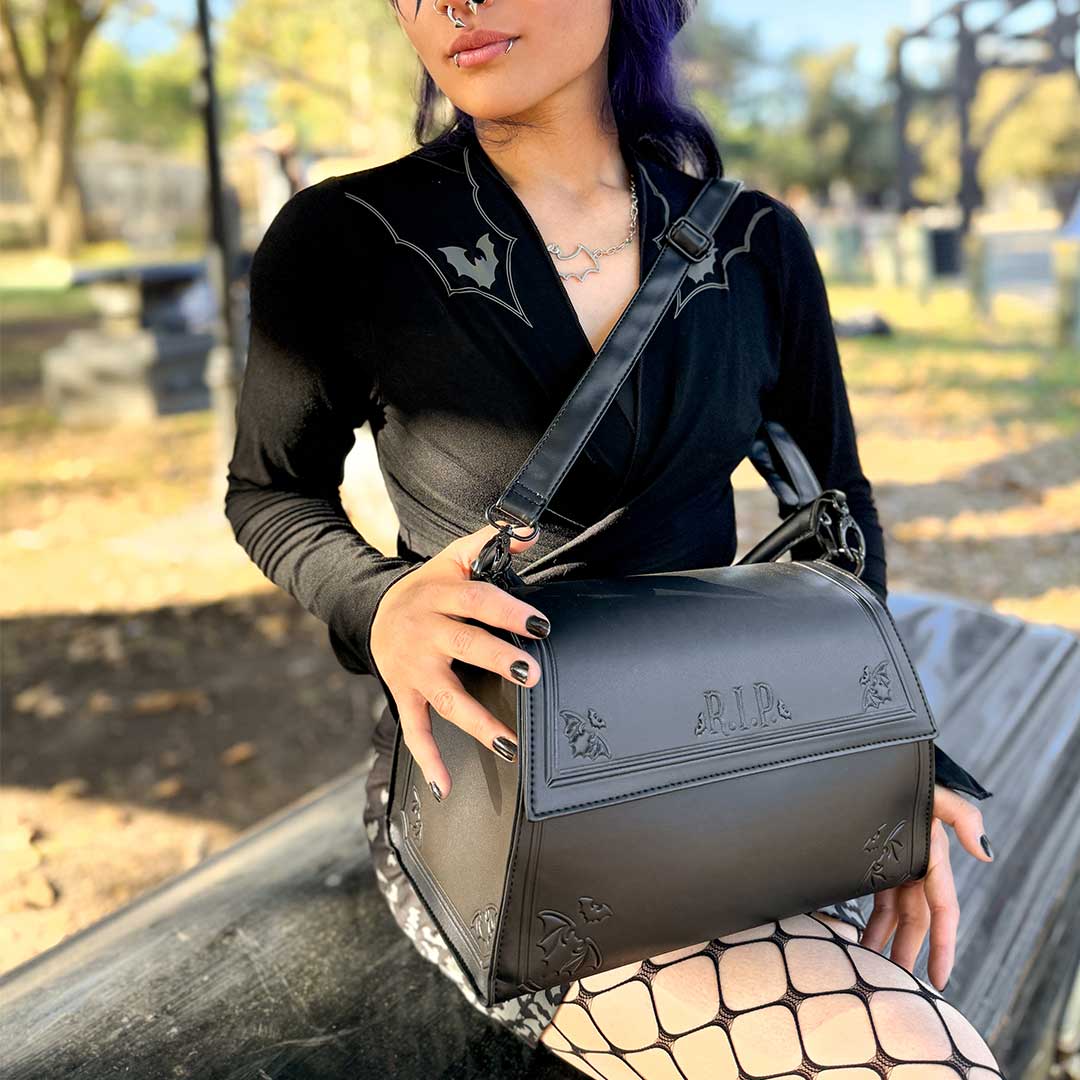 RIP Embossed Bat Doctor's Bag - Kreepsville