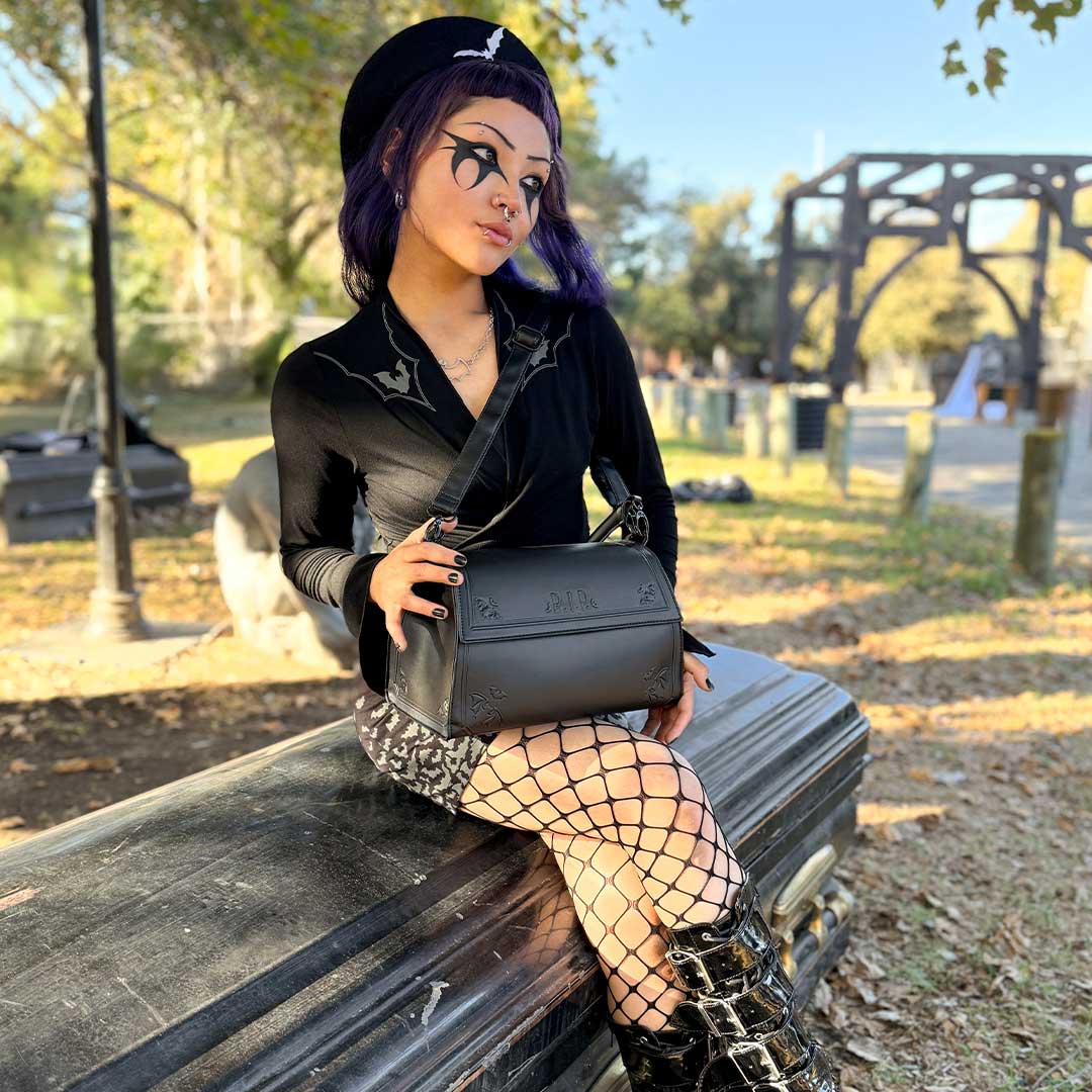 RIP Embossed Bat Doctor's Bag - Kreepsville