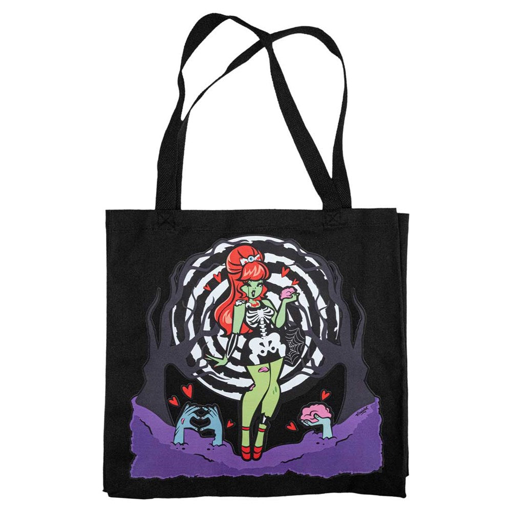Zombie Girl Hypno Tote Bag