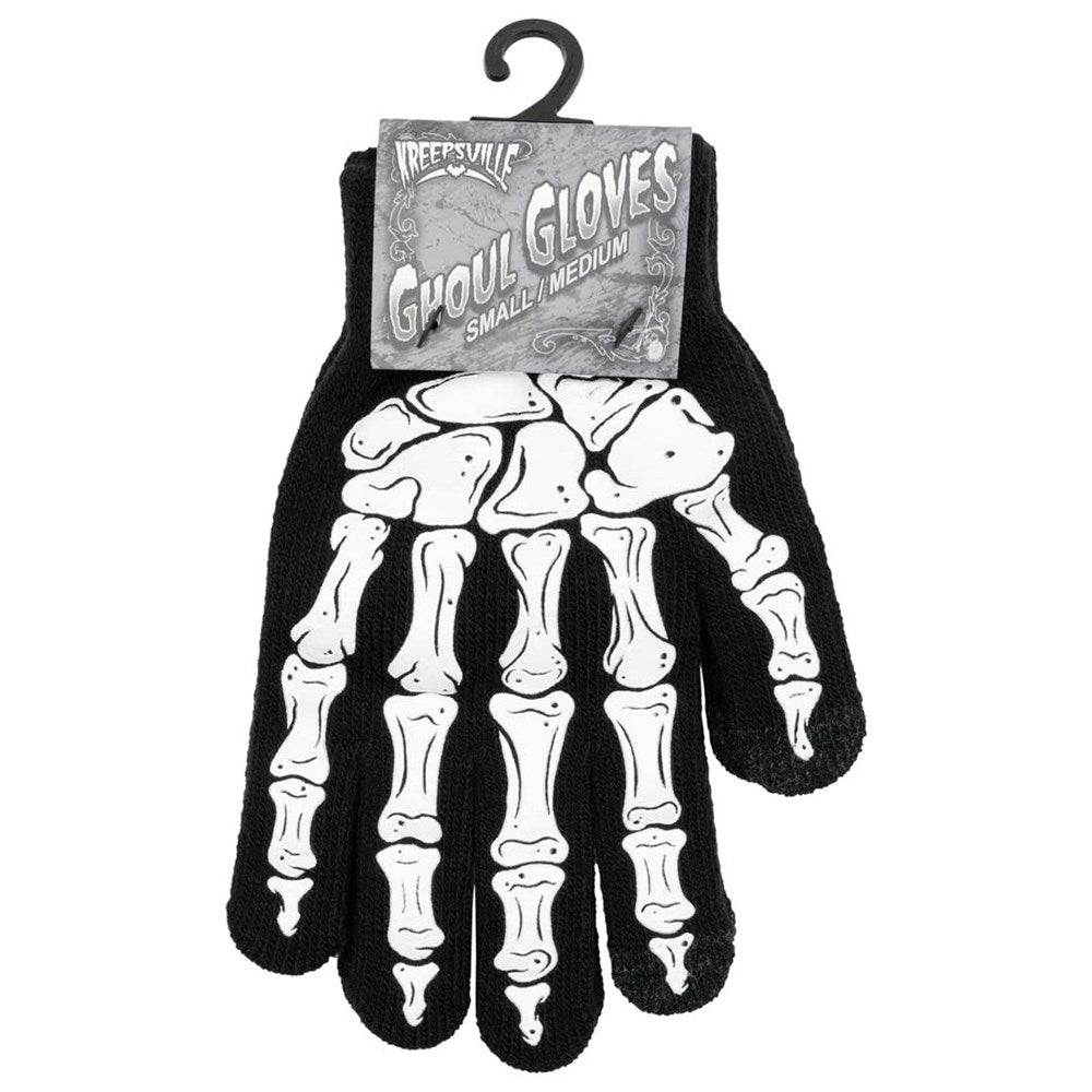 Skeleton Hand Full Knit Gloves - Kreepsville