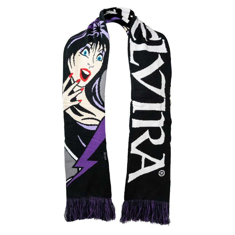 Elvira Purple Bolt Knit Scarf - Kreepsville