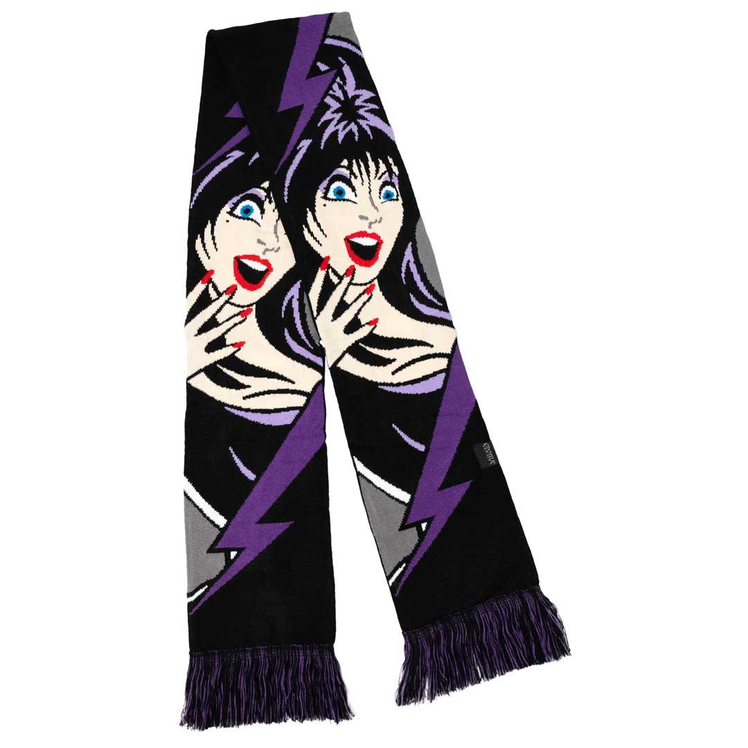 Elvira Purple Bolt Knit Scarf - Kreepsville