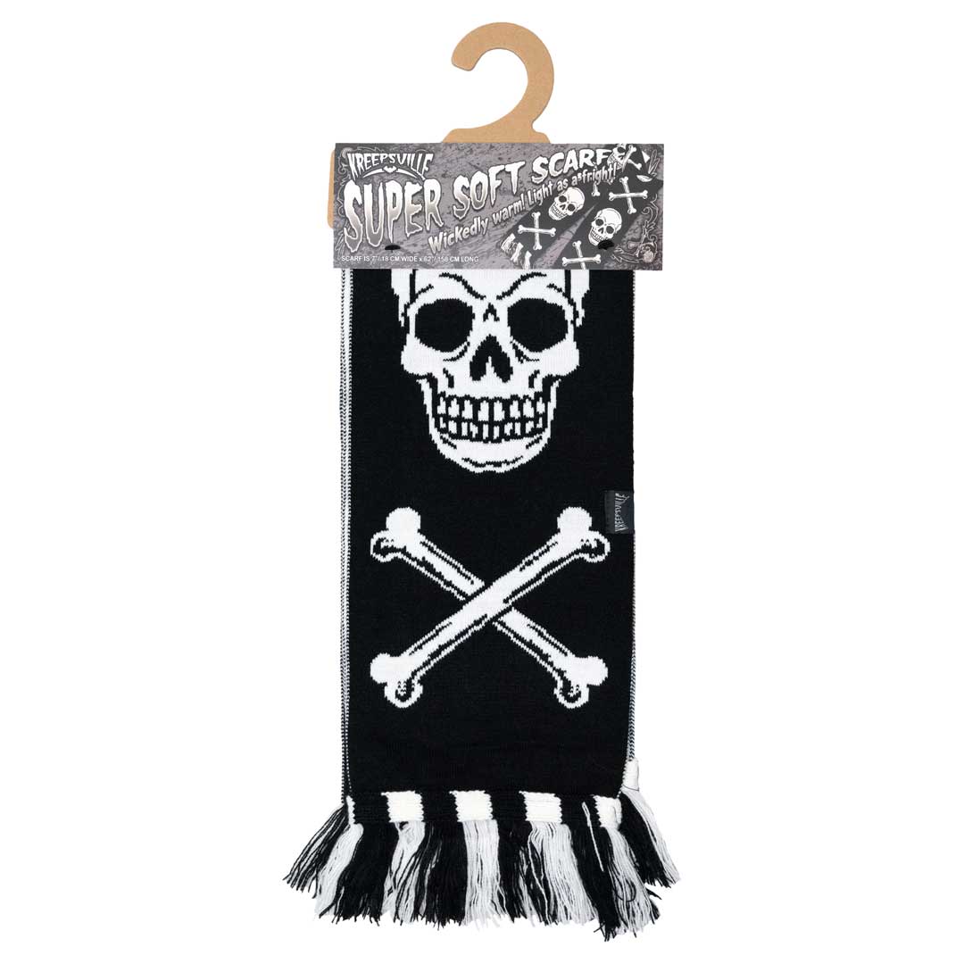 Skull Crossbone Knit Scarf - Kreepsville