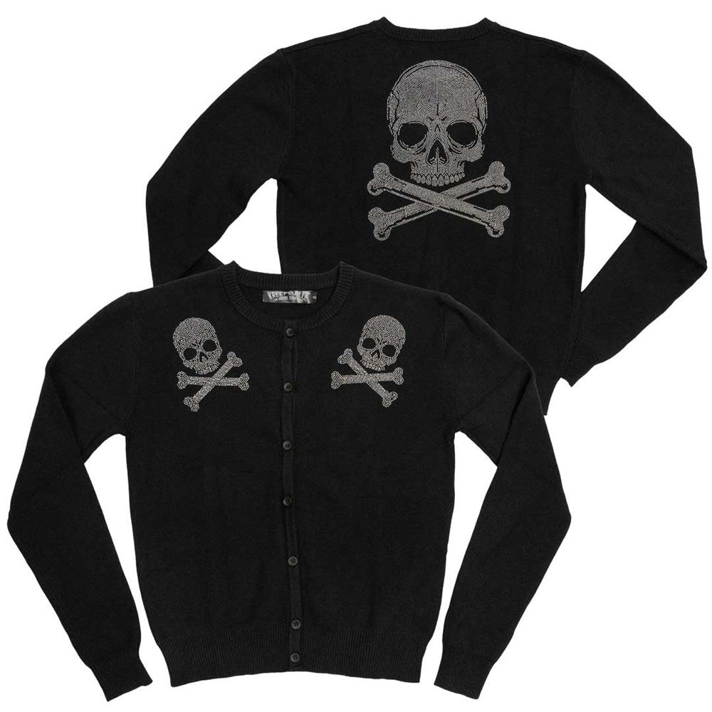 Skull Studded Cardigan - Kreepsville