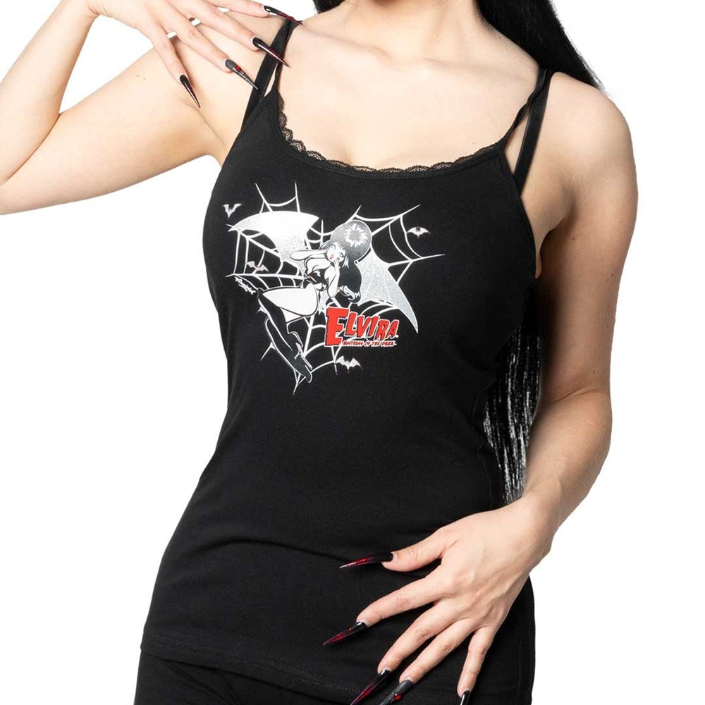 Elvira Demon Wing Lace Cami Top - Kreepsville