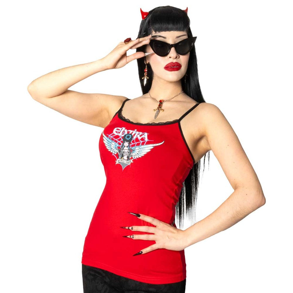 Elvira Angel Wings Red Cami Top - Kreepsville