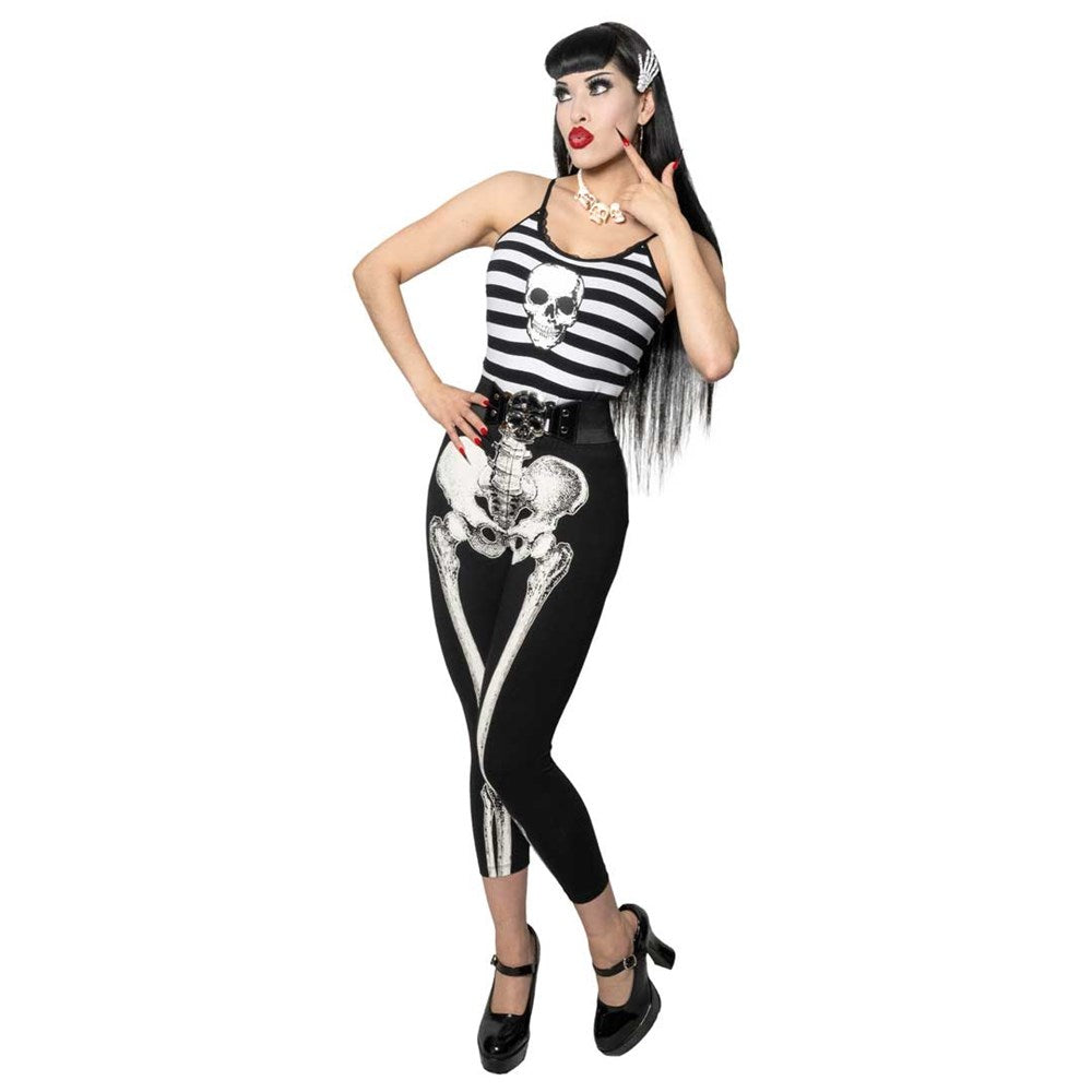 Skull Striped Lace Cami Top - Kreepsville