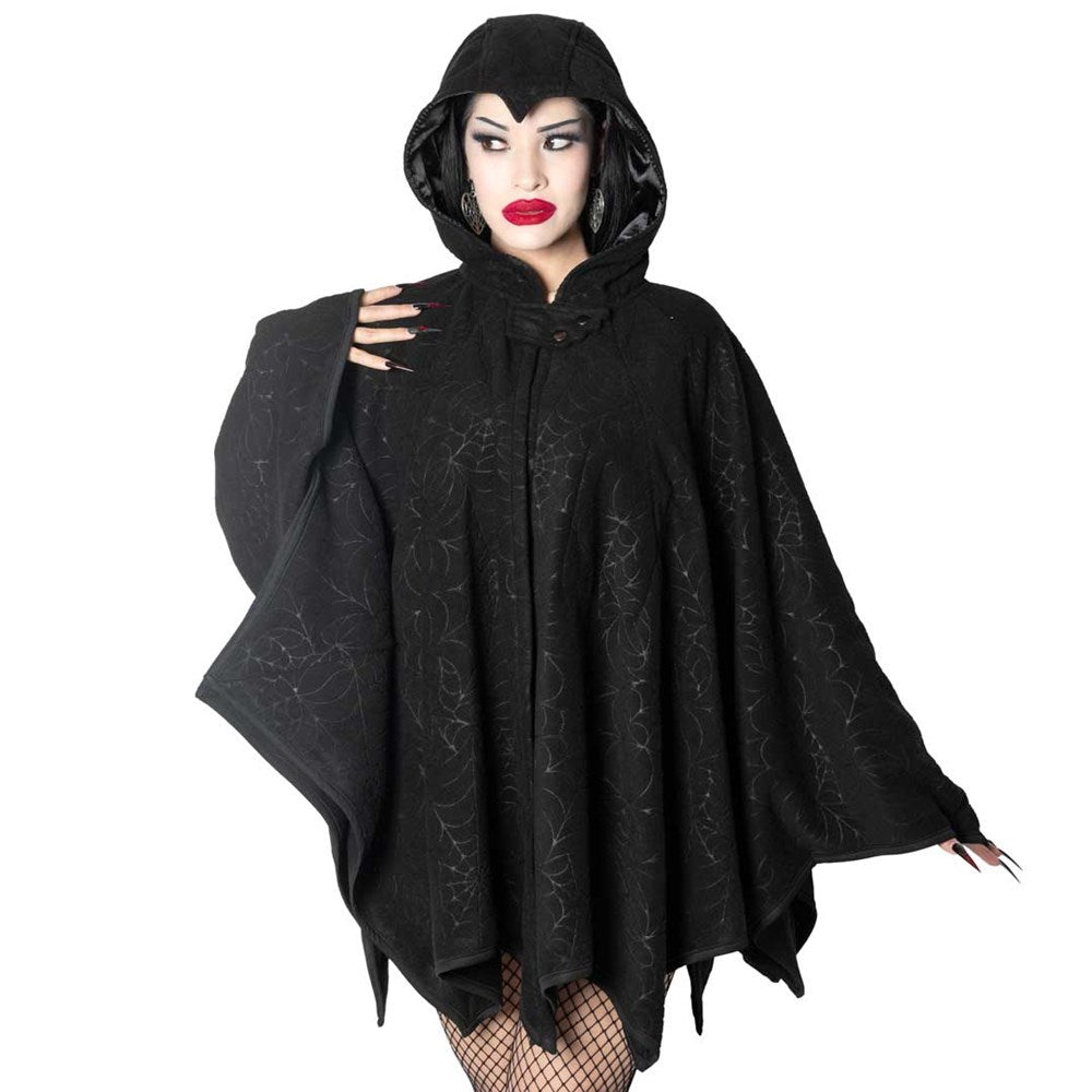 Spiderweb Embossed Web Cape - Kreepsville