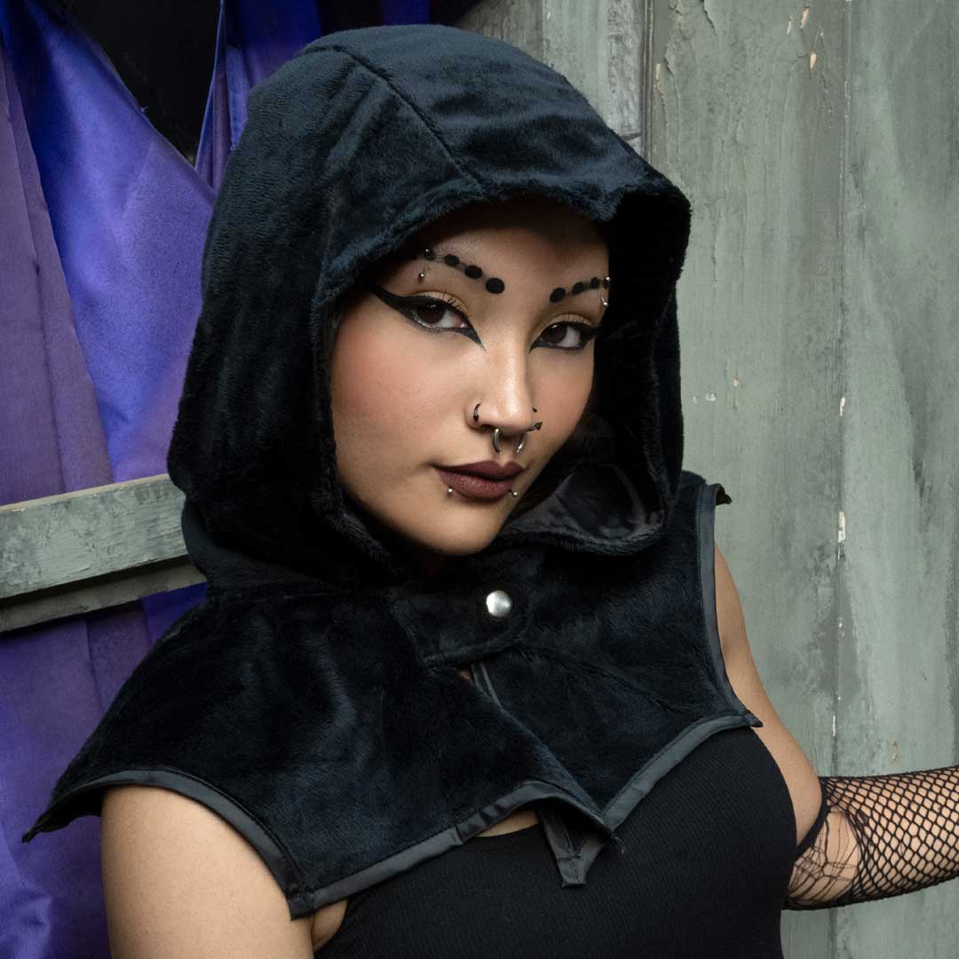 Bat Black Horror Hood - Kreepsville