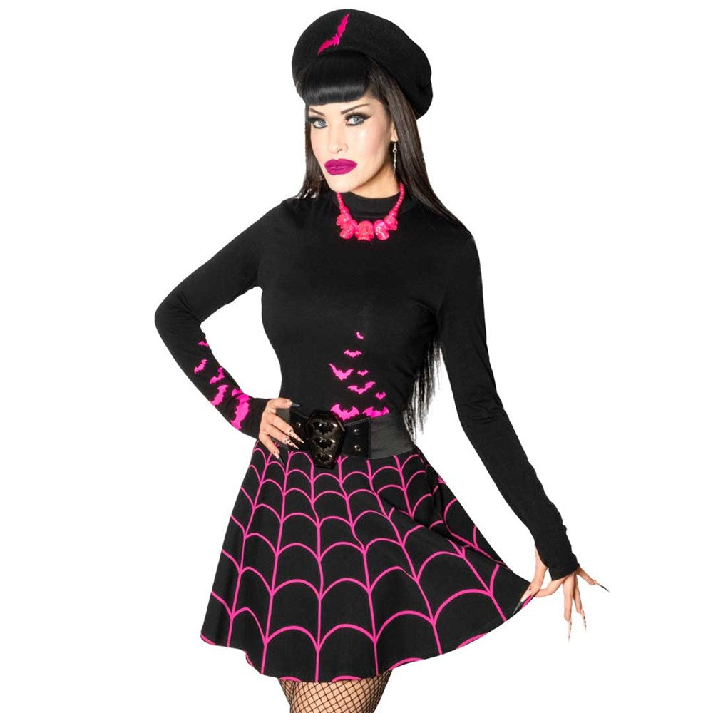 Bat Flock Pink Long Sleeve Top - Kreepsville