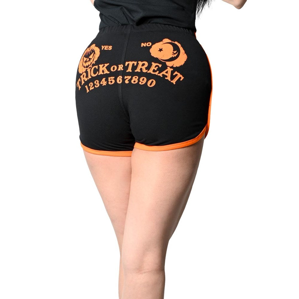 Trick Or Treat Spirit Board Womens Booty Shorts - Kreepsville