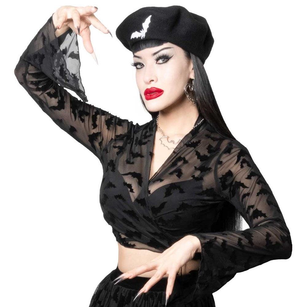 Bat Mesh Tie Top - Kreepsville