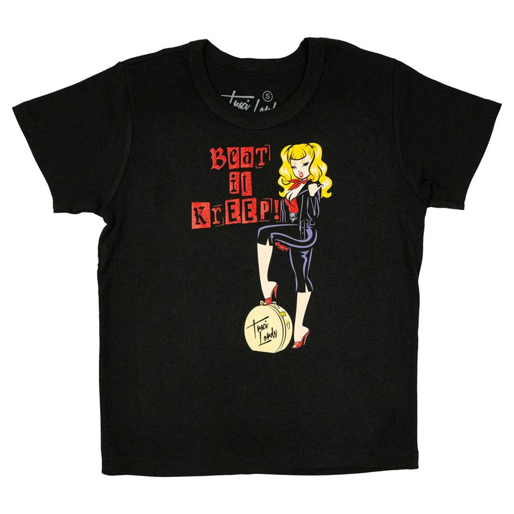 Traci Lords Beat It Kreep Viva Womens Baby Tee - Kreepsville