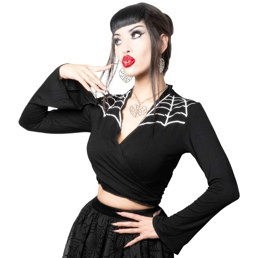 Spiderweb Western Tie Top - Kreepsville