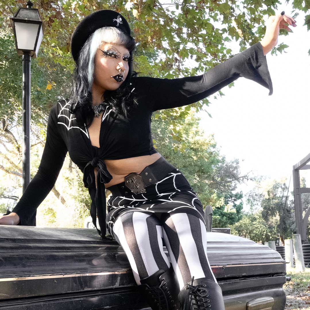 Spiderweb Western Tie Top - Kreepsville