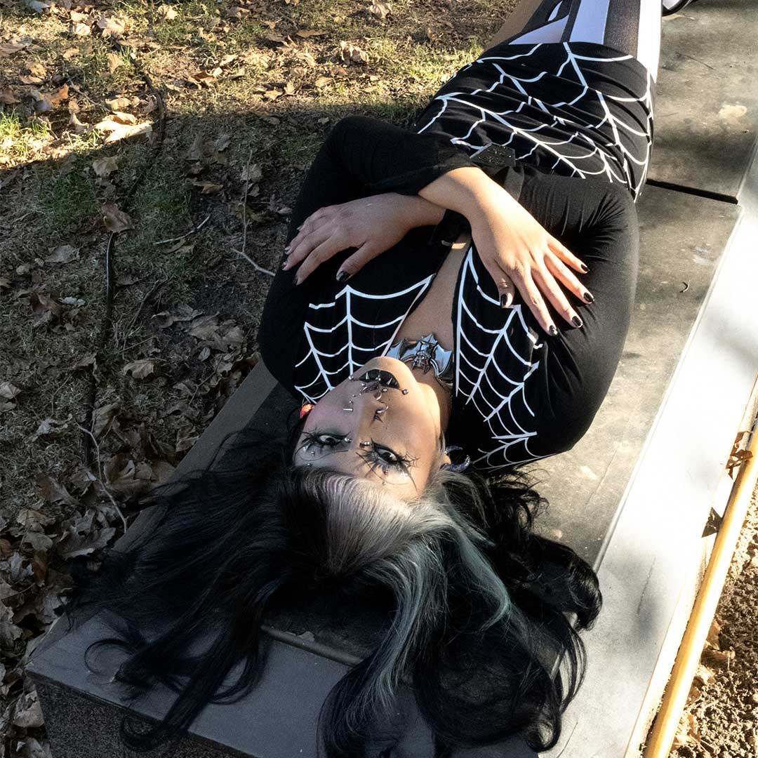 Spiderweb Western Tie Top - Kreepsville