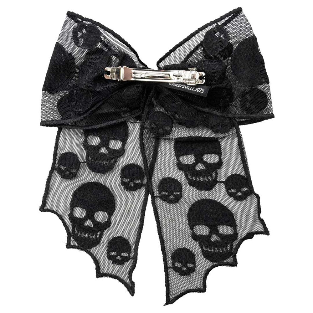 Skull Lace Hair Bow - Kreepsville