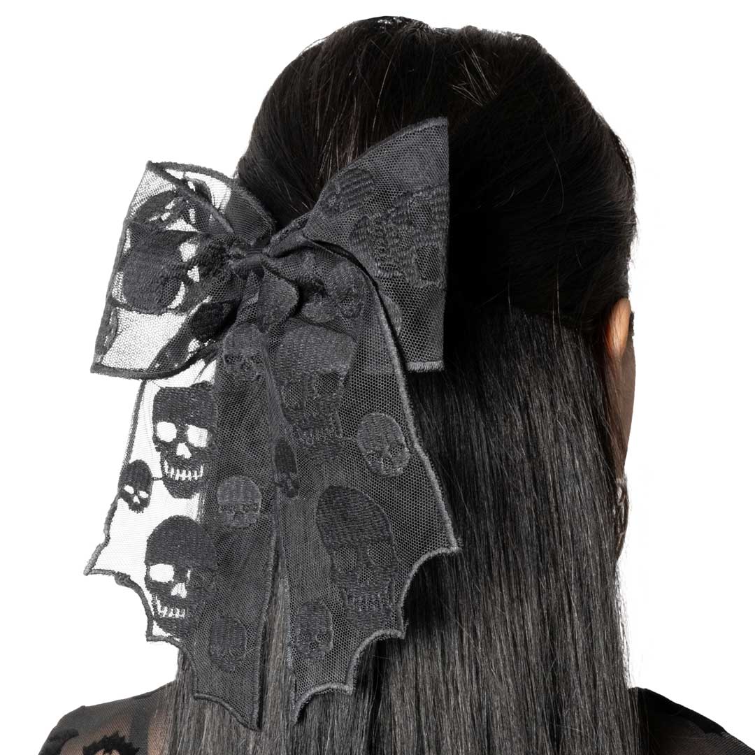 Skull Lace Hair Bow - Kreepsville