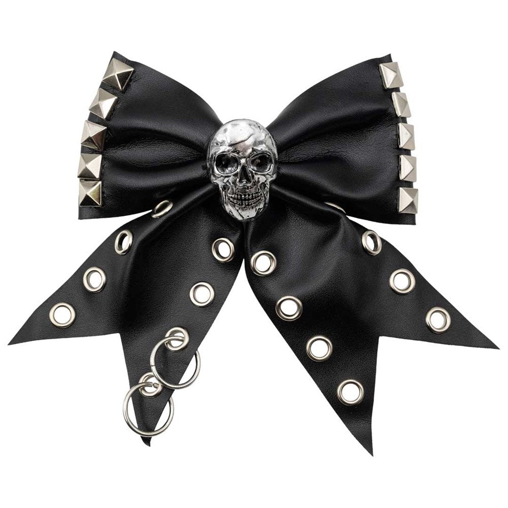 Skull Punk Stud Hair Bow