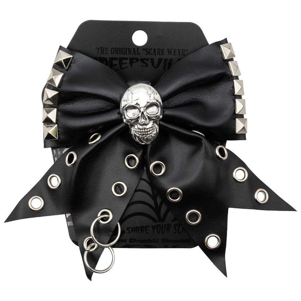 Skull Punk Stud Hair Bow - Kreepsville