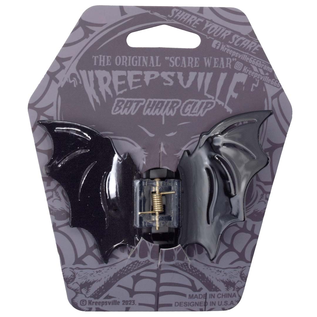 Bat Hair Claw Clip Black - Kreepsville