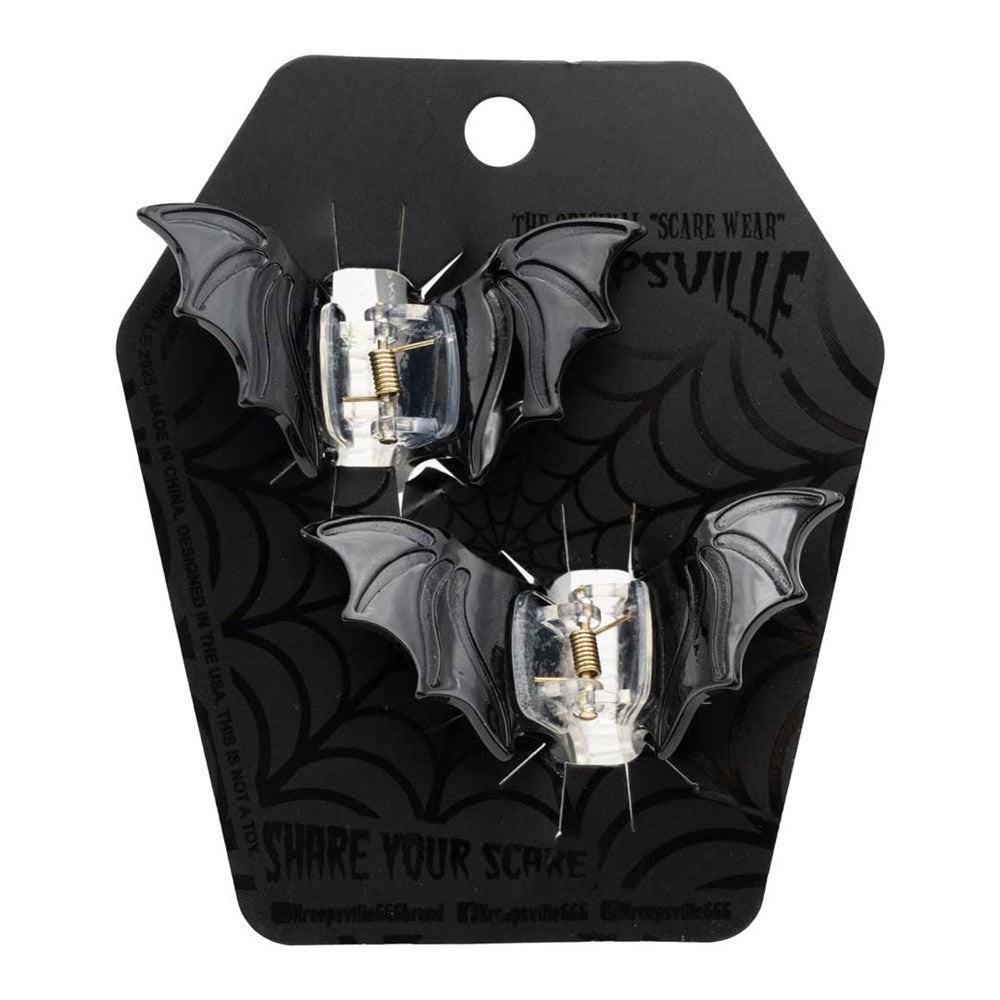 Bat Med Claw Clip Set Black - Kreepsville