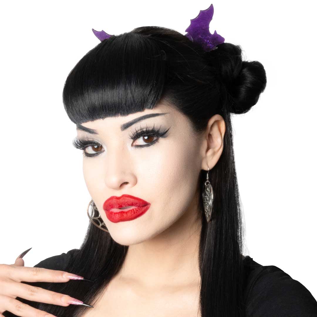 Bat Med Claw Clip Set Purple - Kreepsville