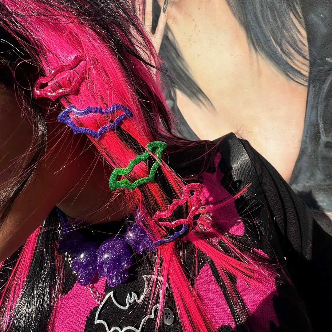 Bat Snap Hair Clips Multi Color - Kreepsville