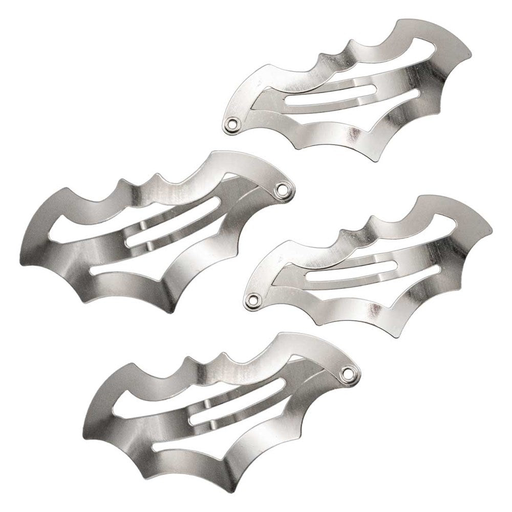 Bat Snap Hair Clips Silver - Kreepsville