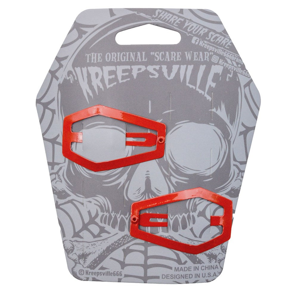 Coffin Snap Hair Clip Red