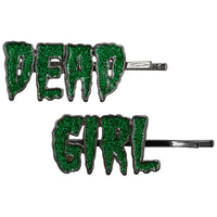 Thumbnail for Dead Girl Text Hair Slides - Kreepsville