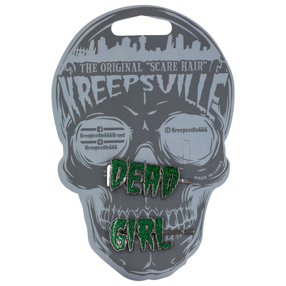 Dead Girl Text Hair Slides - Kreepsville