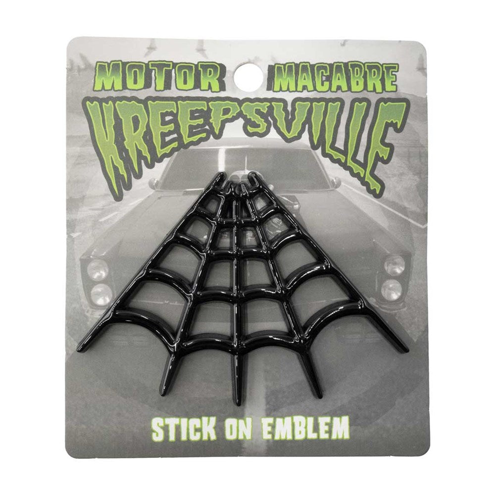 Spiderweb Black Stick On Emblem - Kreepsville