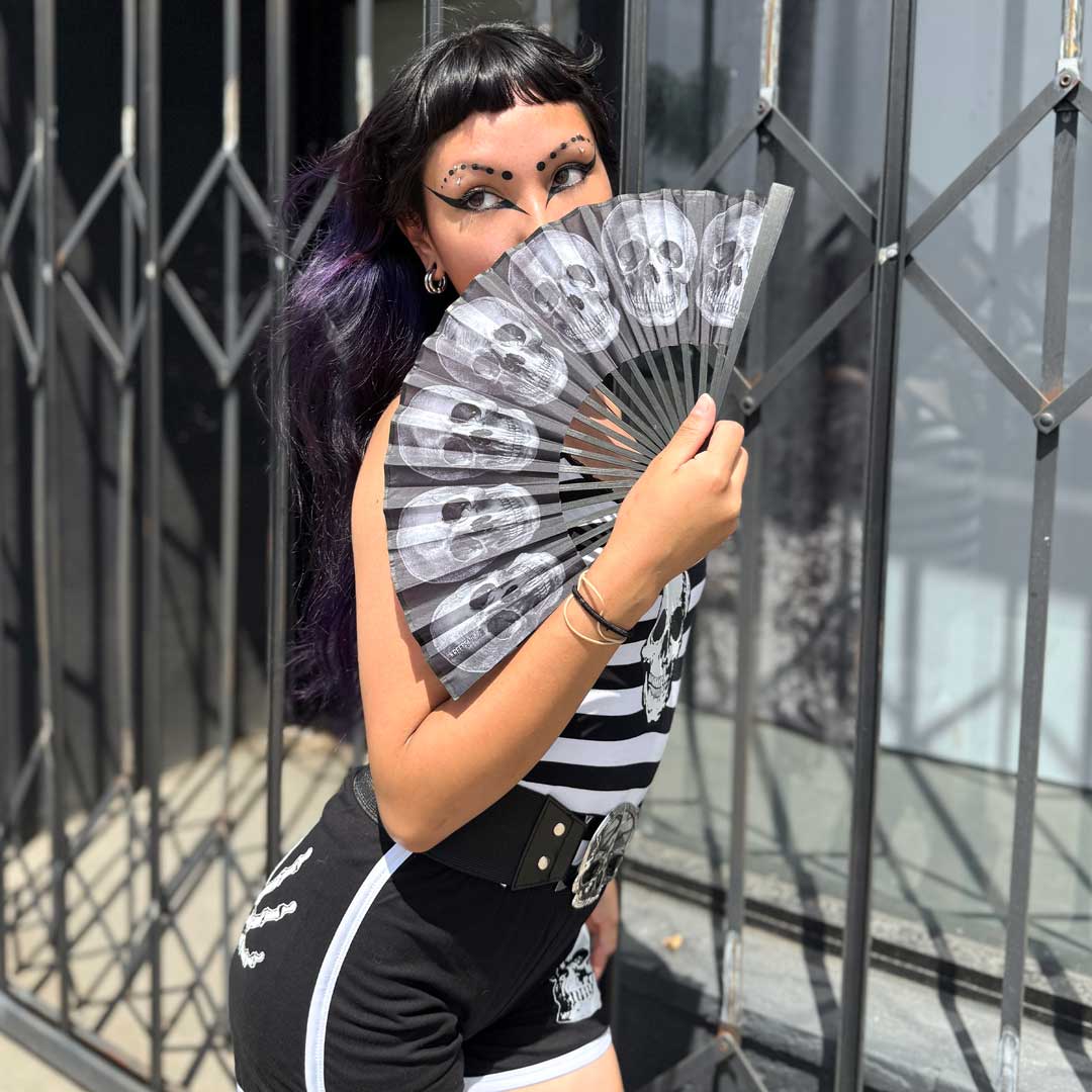 Anatomical Skull Fabric Fan - Kreepsville