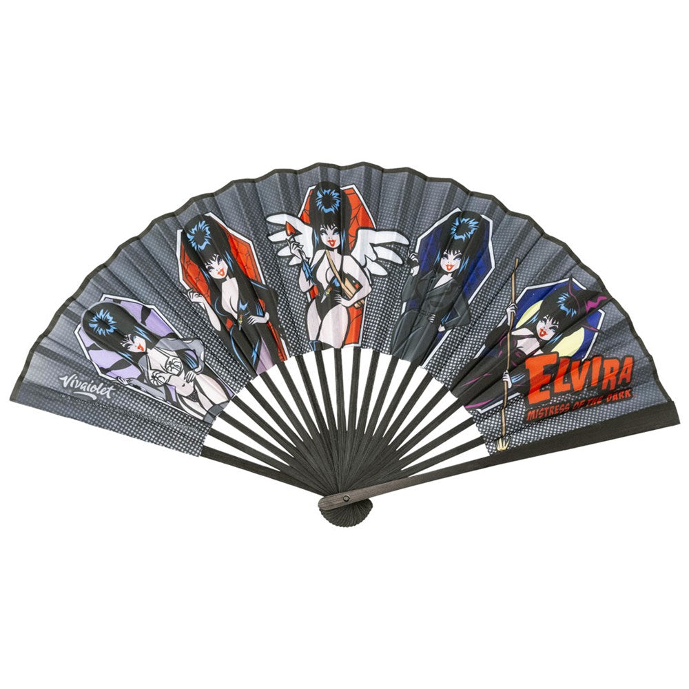 Elvira Comic Coffin Fabric Fan - Kreepsville