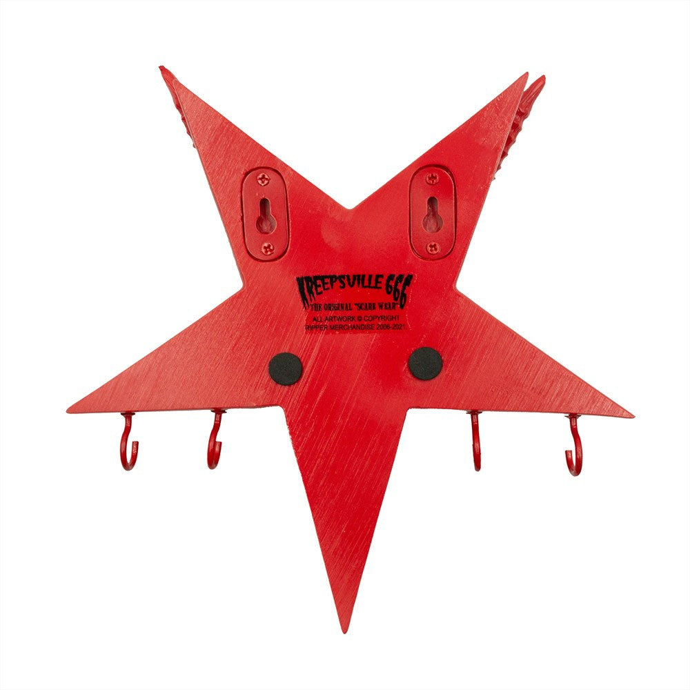 Goathead Wall Keyholder Hanger Red Gloss - Kreepsville