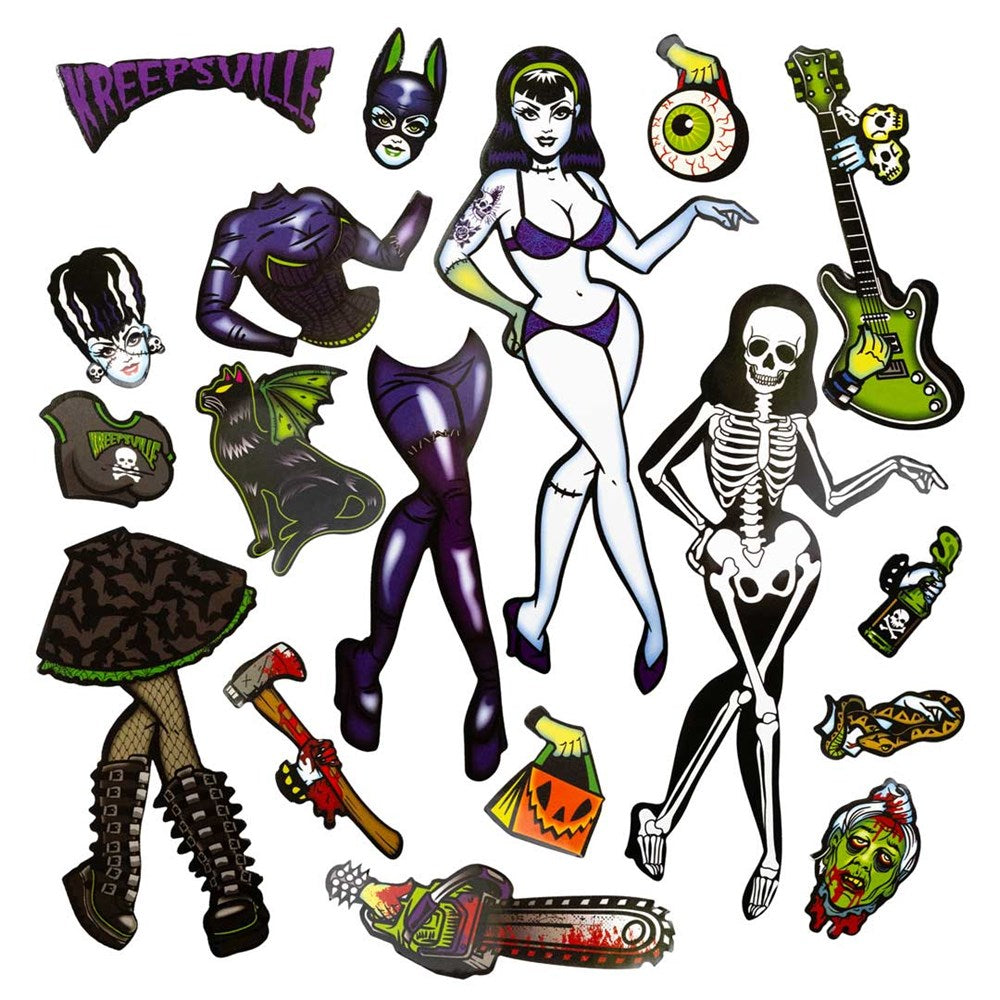 Ghoul Gal Dress Up Magnet Set - Kreepsville