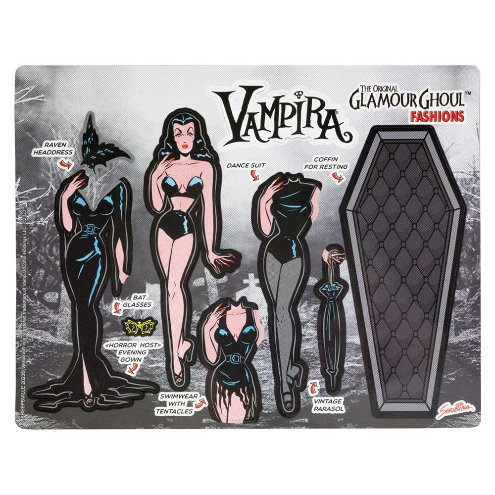 Vampira Glamour Ghoul Dress Up Magnet Set - Kreepsville