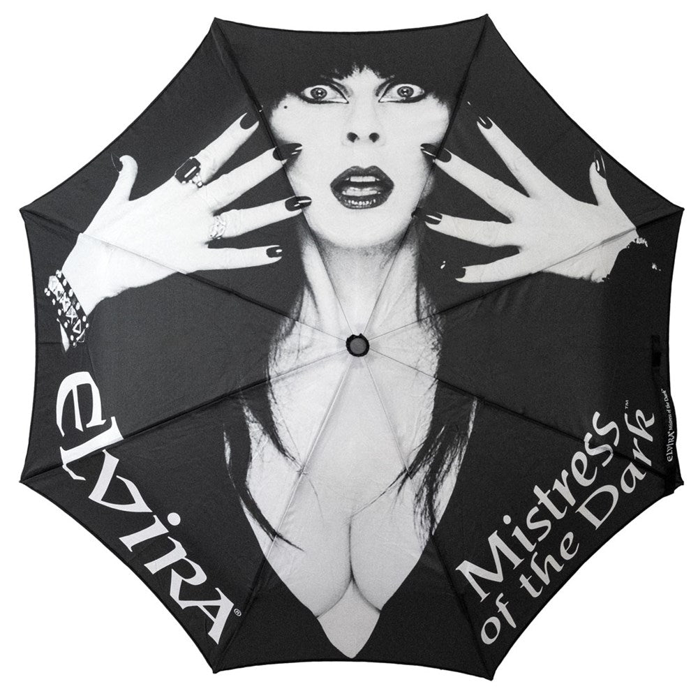 Skull Handle Elvira Classic Logo Anti UV Umbrella - Kreepsville