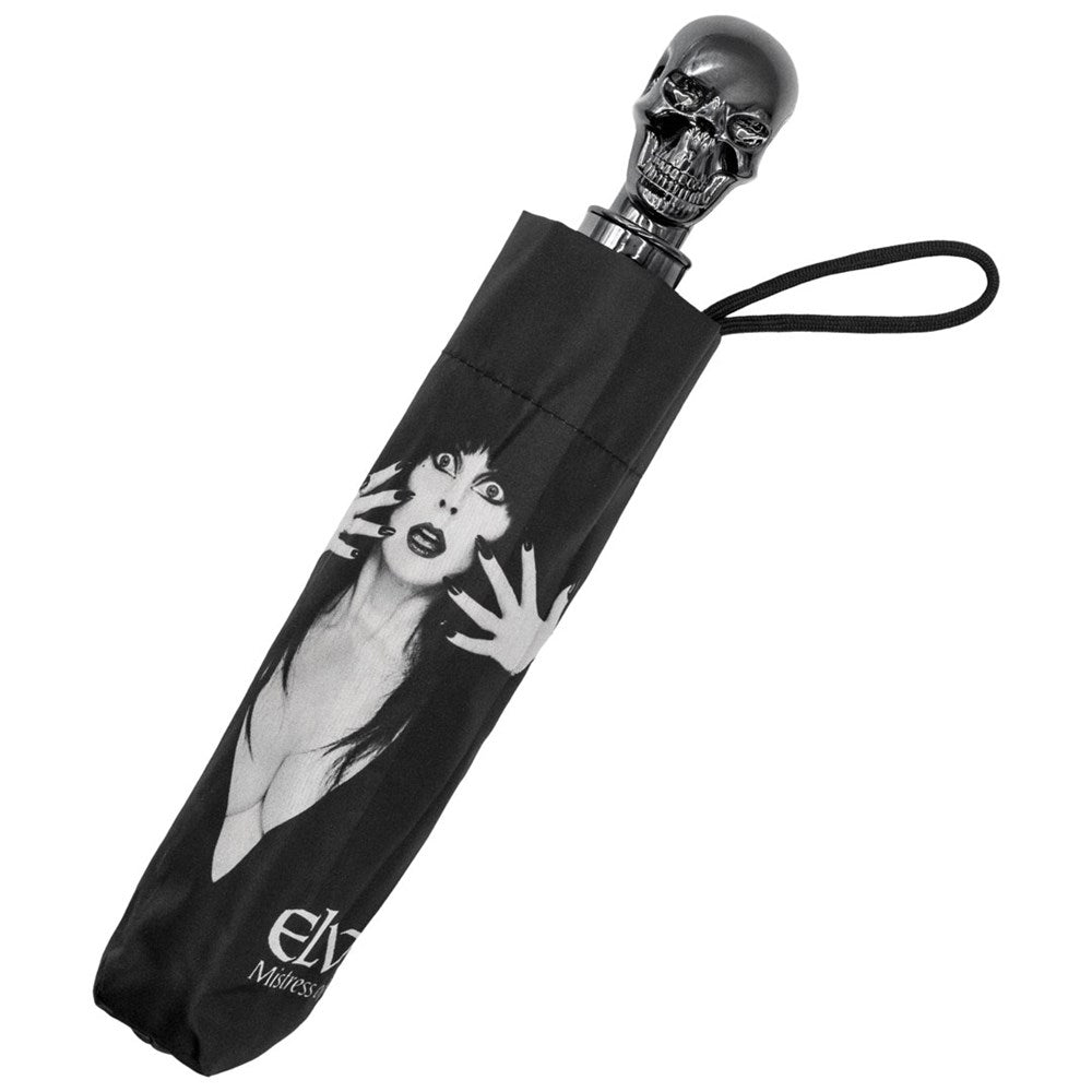 Skull Handle Elvira Classic Logo Anti UV Umbrella - Kreepsville