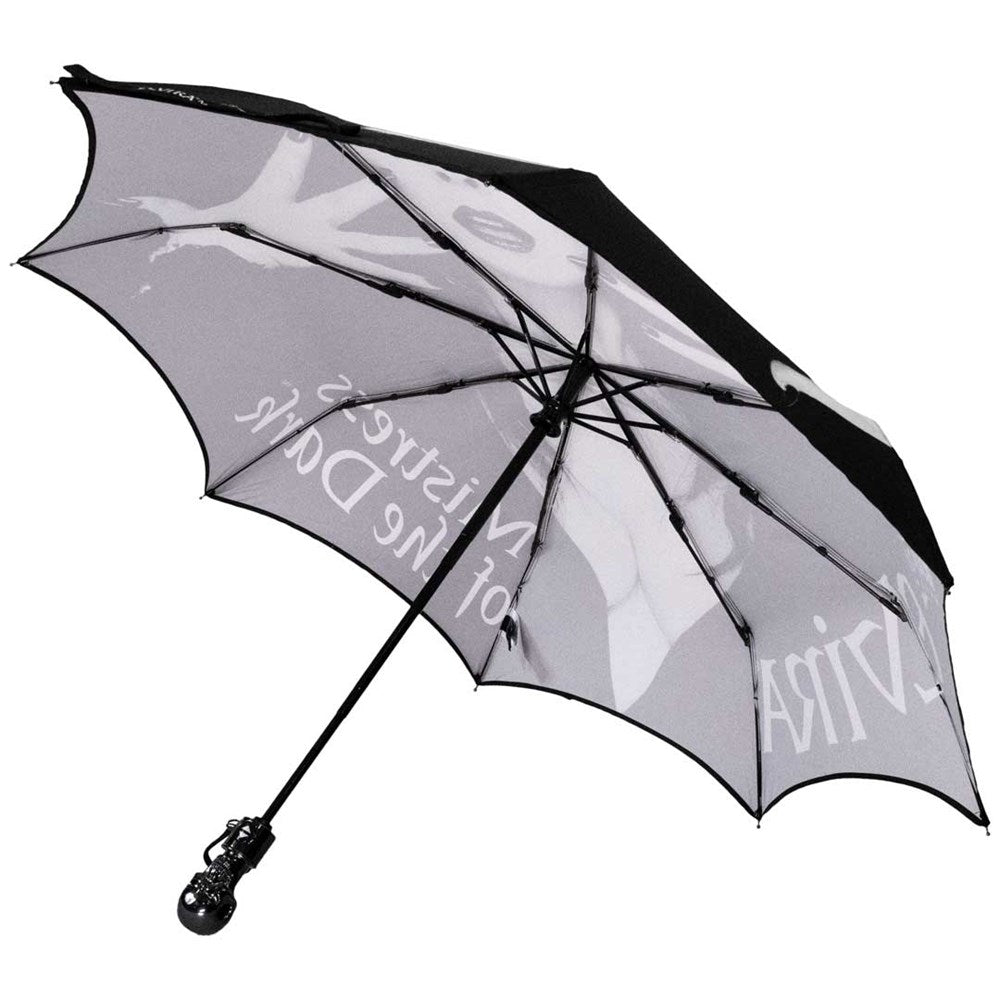 Skull Handle Elvira Classic Logo Anti UV Umbrella - Kreepsville