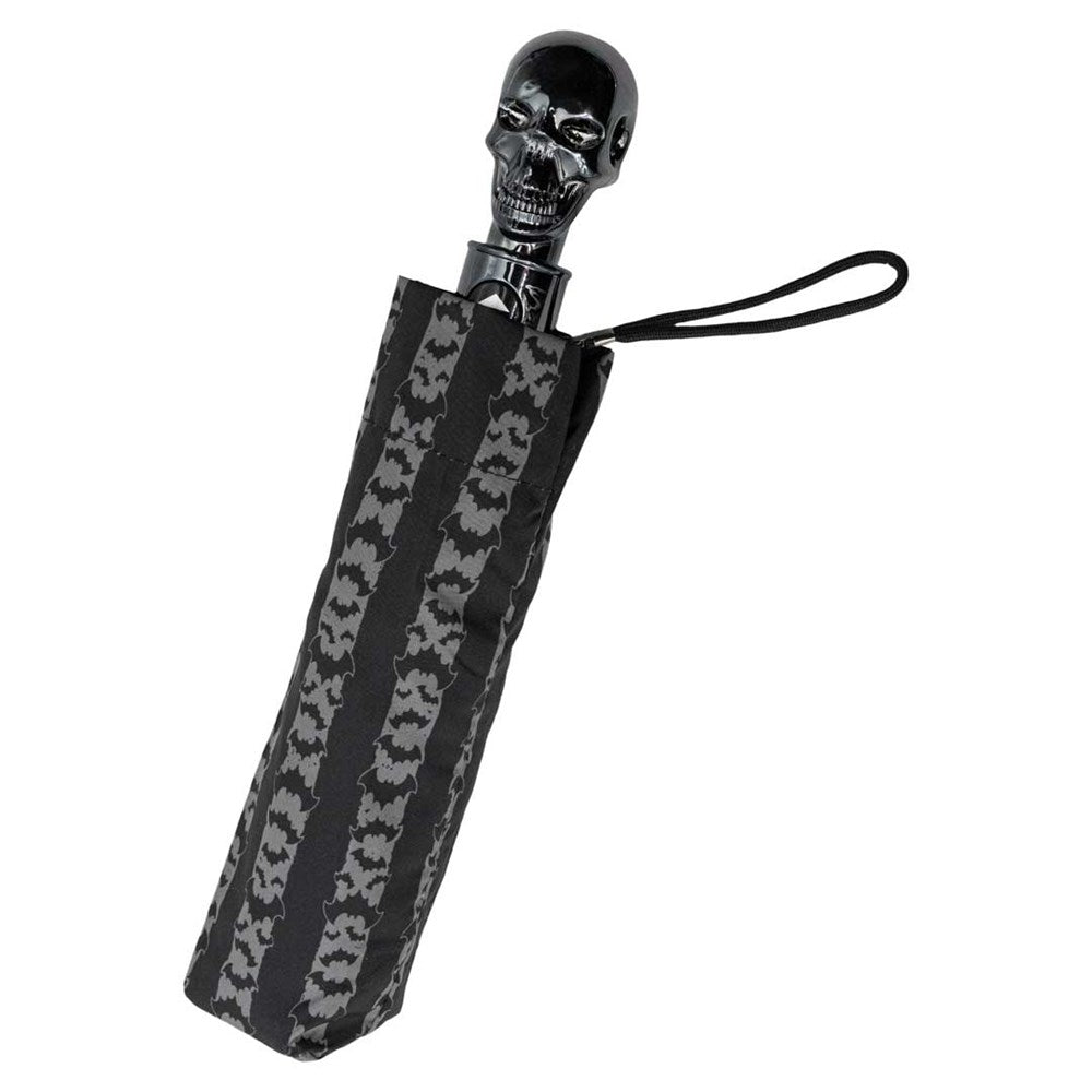 Skull Handle Bat Stripe Anti UV Umbrella