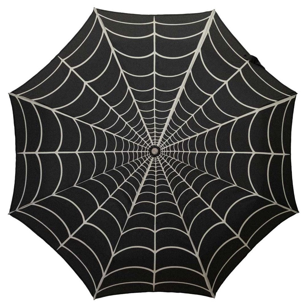 Skull Handle Spiderweb Anti UV Umbrella - Kreepsville