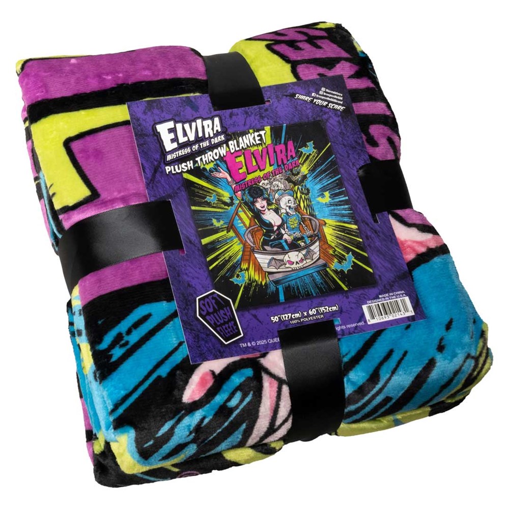 Elvira Ghostcoaster Throw Blanket - Kreepsville